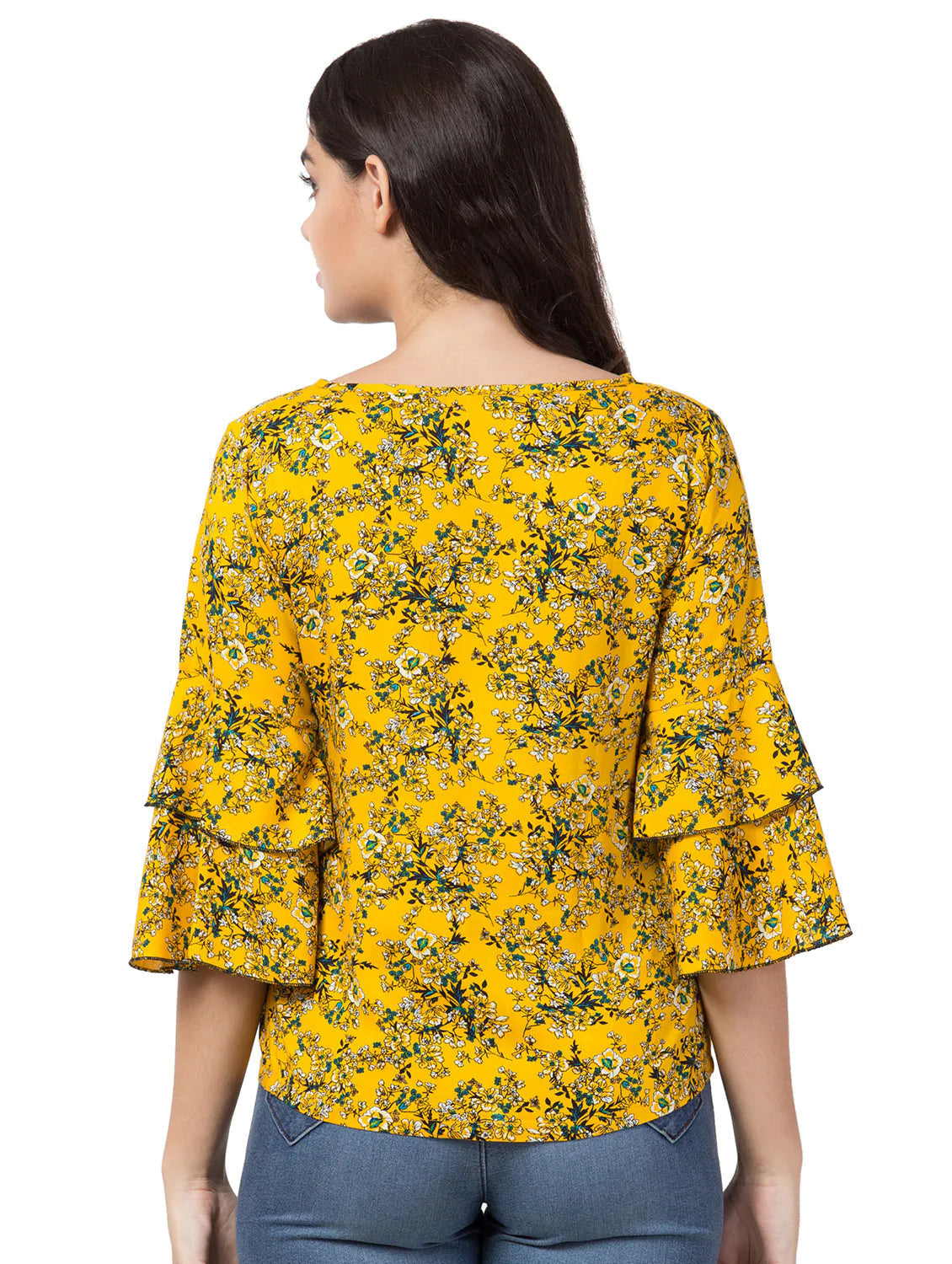 Bell Sleeved Floral Top