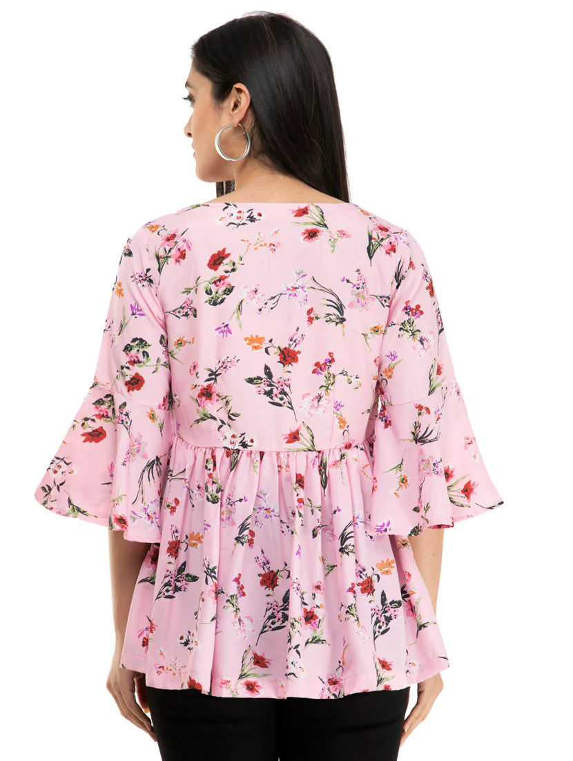 Bell Sleeves Floral Top