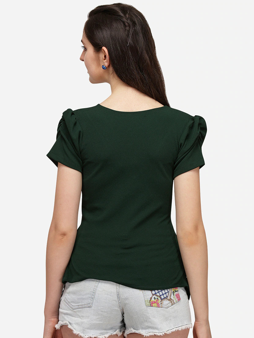 Overlap Neck Solid Top