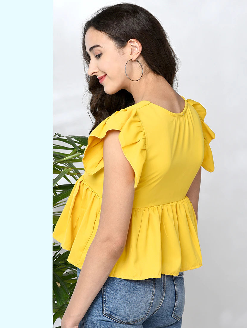 Solid Ruffle Top