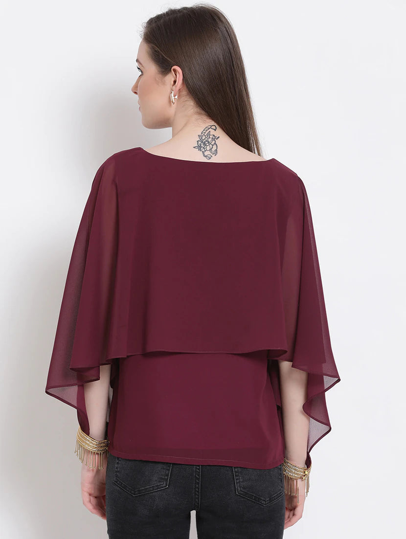 Boat Neck Embellished Top